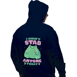Secret_Shirts Pullover Hoodies, Unisex / Small / Navy Didn't Stab Anyone Today