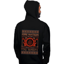 Load image into Gallery viewer, Shirts Pullover Hoodies, Unisex / Small / Black Fire Nation Ugly Sweater
