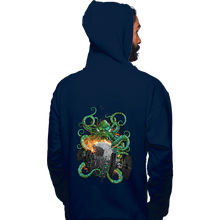 Load image into Gallery viewer, Shirts Pullover Hoodies, Unisex / Small / Navy Cthulhu Strikes Back
