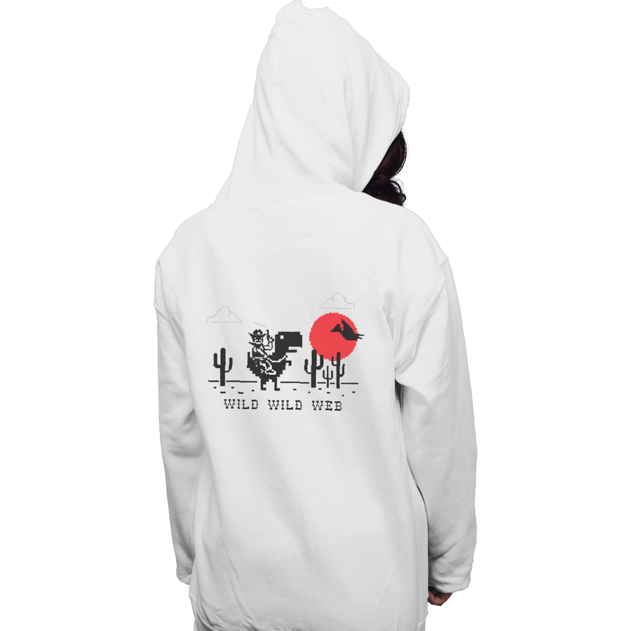 Shirts Pullover Hoodies, Unisex / Small / White Wild Wild Web