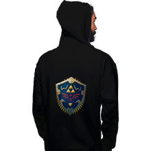 Load image into Gallery viewer, Shirts Pullover Hoodies, Unisex / Small / Black Hylian Shield
