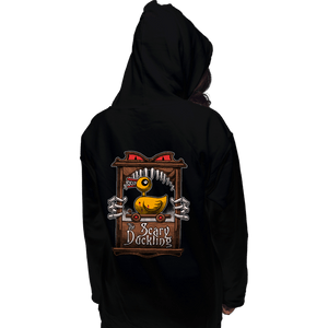 Daily_Deal_Shirts Pullover Hoodies, Unisex / Small / Black The Scary Duckling