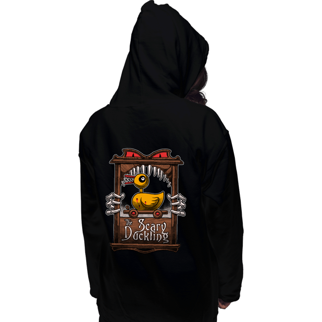 Daily_Deal_Shirts Pullover Hoodies, Unisex / Small / Black The Scary Duckling
