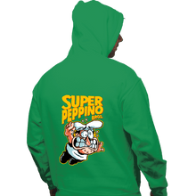 Load image into Gallery viewer, Daily_Deal_Shirts Pullover Hoodies, Unisex / Small / Irish Green Super Peppino Bros.
