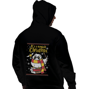 Shirts Pullover Hoodies, Unisex / Small / Black Owl Magic Christmas