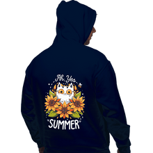 Load image into Gallery viewer, Daily_Deal_Shirts Pullover Hoodies, Unisex / Small / Navy Summer Kitten Sniffles
