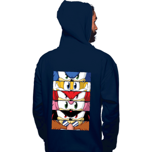 Daily_Deal_Shirts Pullover Hoodies, Unisex / Small / Navy Sonic Eyes