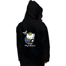 Load image into Gallery viewer, Shirts Pullover Hoodies, Unisex / Small / Black Hey Listen
