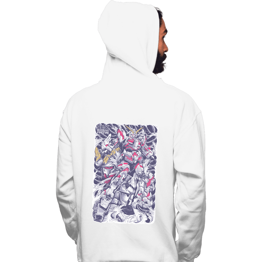Shirts Pullover Hoodies, Unisex / Small / White Unicorn Gundam