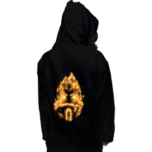 Daily_Deal_Shirts Pullover Hoodies, Unisex / Small / Black Golden Saiyan Prince