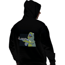Load image into Gallery viewer, Shirts Pullover Hoodies, Unisex / Small / Black Frog Gun
