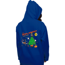 Load image into Gallery viewer, Daily_Deal_Shirts Pullover Hoodies, Unisex / Small / Royal Blue Itchy &amp; Scratchy Christmas
