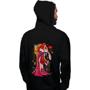 Daily_Deal_Shirts Pullover Hoodies, Unisex / Small / Black Animated Kiss