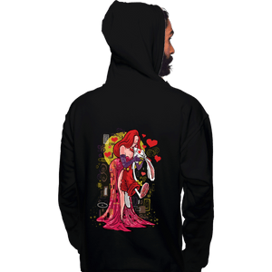 Daily_Deal_Shirts Pullover Hoodies, Unisex / Small / Black Animated Kiss