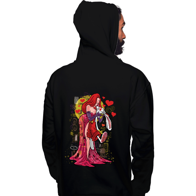 Daily_Deal_Shirts Pullover Hoodies, Unisex / Small / Black Animated Kiss
