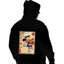 Load image into Gallery viewer, Secret_Shirts Pullover Hoodies, Unisex / Small / Black Straw Hat Captain Woodblock

