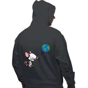 Daily_Deal_Shirts Pullover Hoodies, Unisex / Small / Charcoal Mouse With World