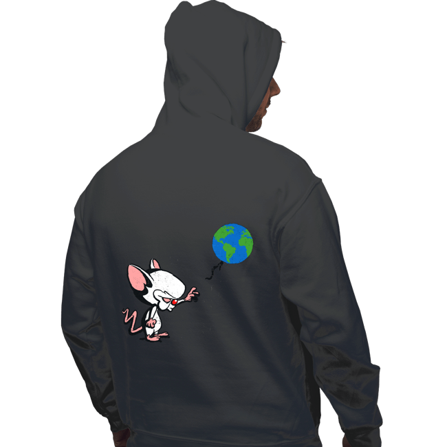 Daily_Deal_Shirts Pullover Hoodies, Unisex / Small / Charcoal Mouse With World