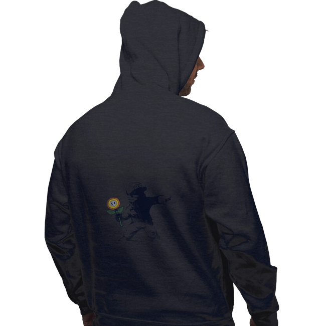 Shirts Pullover Hoodies, Unisex / Small / Dark Heather Banksy Flower