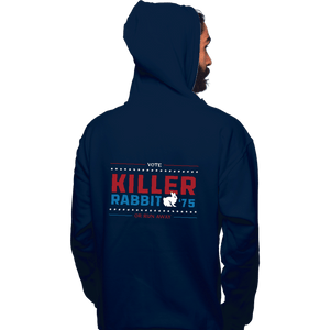 Shirts Pullover Hoodies, Unisex / Small / Navy Vote Killer Rabbit