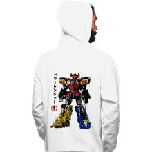 Load image into Gallery viewer, Daily_Deal_Shirts Pullover Hoodies, Unisex / Small / White Mighty Morphin Megazord Sumi-e

