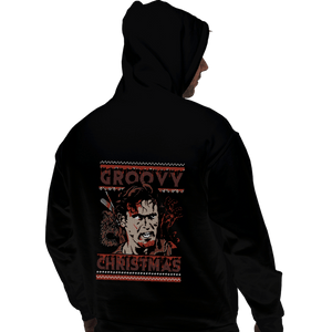 Daily_Deal_Shirts Pullover Hoodies, Unisex / Small / Black Groovy Christmas