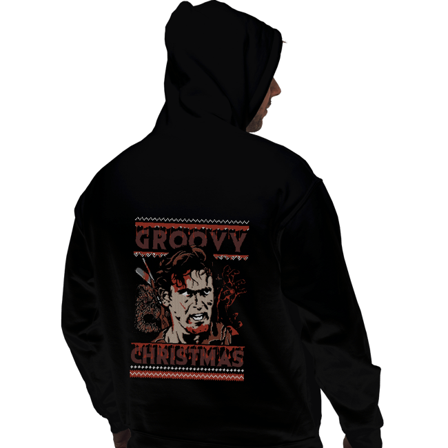 Daily_Deal_Shirts Pullover Hoodies, Unisex / Small / Black Groovy Christmas