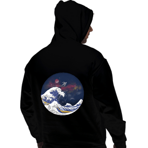 Daily_Deal_Shirts Pullover Hoodies, Unisex / Small / Black Surfing The Great Wave