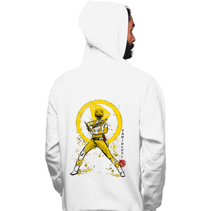 Shirts Pullover Hoodies, Unisex / Small / White Yellow Ranger Sumi-e