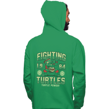 Load image into Gallery viewer, Shirts Pullover Hoodies, Unisex / Small / Irish Green Fighting Turtles
