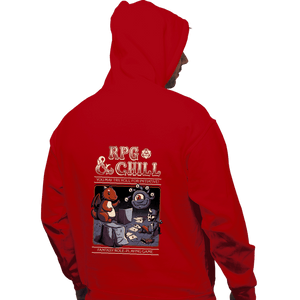 Daily_Deal_Shirts Pullover Hoodies, Unisex / Small / Red RPG & Chill