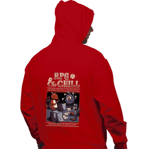 Daily_Deal_Shirts Pullover Hoodies, Unisex / Small / Red RPG & Chill