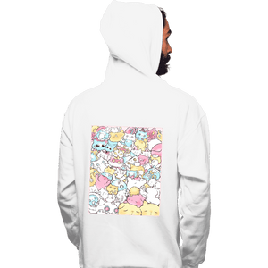 Daily_Deal_Shirts Pullover Hoodies, Unisex / Small / White Pastel Cats