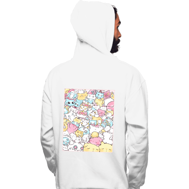 Daily_Deal_Shirts Pullover Hoodies, Unisex / Small / White Pastel Cats