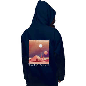 Shirts Pullover Hoodies, Unisex / Small / Navy Visit Tatooine