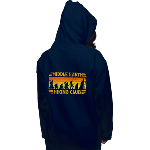 Daily_Deal_Shirts Pullover Hoodies, Unisex / Small / Navy Middle Earth Hiking Club