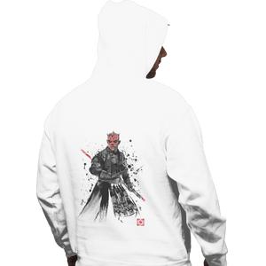 Shirts Zippered Hoodies, Unisex / Small / White Darth Lord Sumi-e