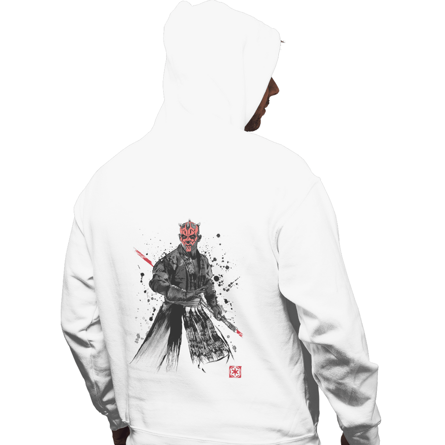 Shirts Zippered Hoodies, Unisex / Small / White Darth Lord Sumi-e