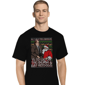Shirts T-Shirts, Tall / Large / Black Santa's Lap