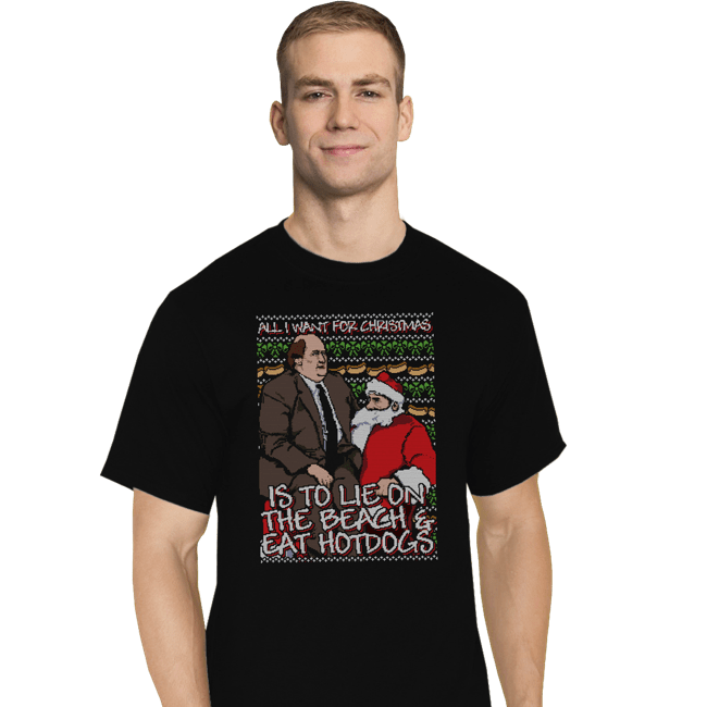 Shirts T-Shirts, Tall / Large / Black Santa's Lap