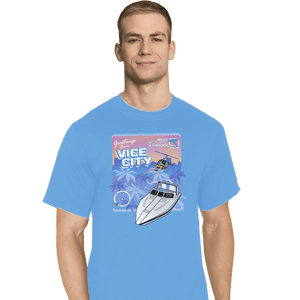 Shirts T-Shirts, Tall / Large / Royal blue Greetings From Vice City