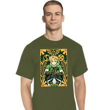 Load image into Gallery viewer, Daily_Deal_Shirts T-Shirts, Tall / Large / Military Green Ocarina Link
