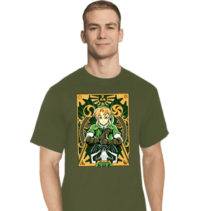 Daily_Deal_Shirts T-Shirts, Tall / Large / Military Green Ocarina Link