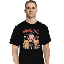 Load image into Gallery viewer, Shirts T-Shirts, Tall / Large / Black Purr Evil
