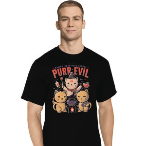 Shirts T-Shirts, Tall / Large / Black Purr Evil