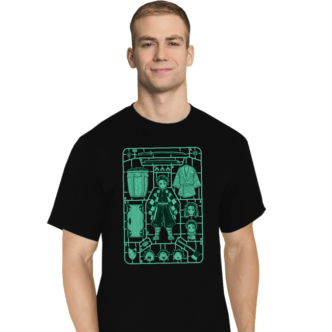Daily_Deal_Shirts T-Shirts, Tall / Large / Black Tanjiro Model Sprue