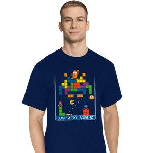 Daily_Deal_Shirts T-Shirts, Tall / Large / Navy Gamer Nostalgia