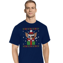 Load image into Gallery viewer, Shirts T-Shirts, Tall / Large / Navy Pet Christmas

