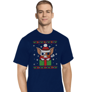 Shirts T-Shirts, Tall / Large / Navy Pet Christmas