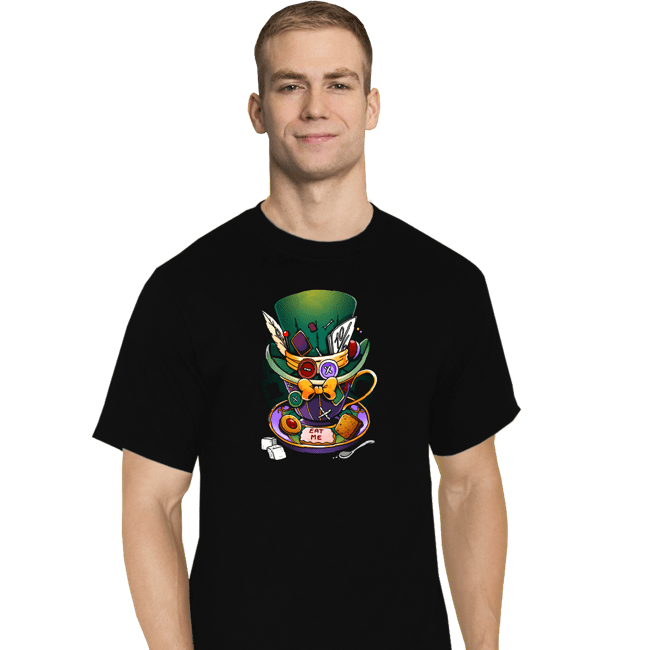 Daily_Deal_Shirts T-Shirts, Tall / Large / Black Mad Hatter Mug